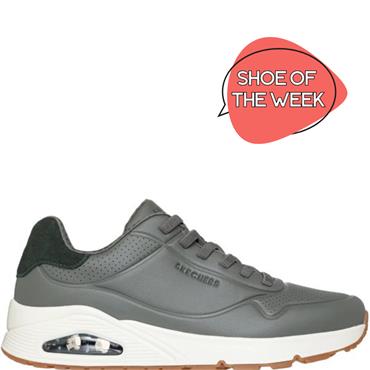 SKECHERS MENS UNO LACE TRAINER - OLIVE