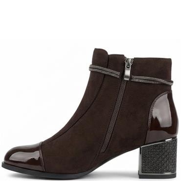 REDZ WOMENS ANKLE BOOT - BROWN