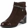 REDZ WOMENS ANKLE BOOT - BROWN