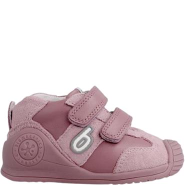 BIOMECANICS GIRLS VELCRO ANKLE BOOT - MAUVE