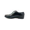 LUISETTI MENS LEATHER T/CAP LACE SHOE - BLACK