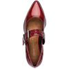 MARCO TOZZI WOMENS FLAT STRAP SHOE - DARK RED PATENT