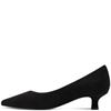MARCO TOZZI WOMENS LOW HEEL COURT SHOE - BLACK