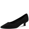 MARCO TOZZI WOMENS LOW HEEL COURT SHOE - BLACK