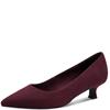 MARCO TOZZI WOMENS LOW HEEL COURT SHOE - MULBERRY SUEDE
