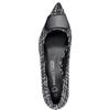 MARCO TOZZI WOMENS LOW HEEL COURT SHOE - BLACK FABRIC