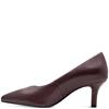 MARCO TOZZI WOMENS SLIP ON MID HEEL - BORDEAUX