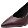 MARCO TOZZI WOMENS SLIP ON MID HEEL - BORDEAUX