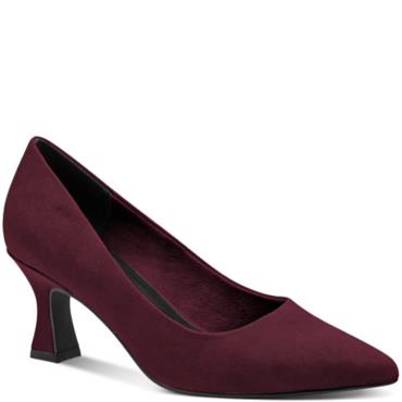 MARCO TOZZI WOMENS POINT TOE COURT SHOE - MULBERRY SUEDE