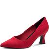 MARCO TOZZI WOMENS POINT TOE COURT SHOE - RED SUEDE