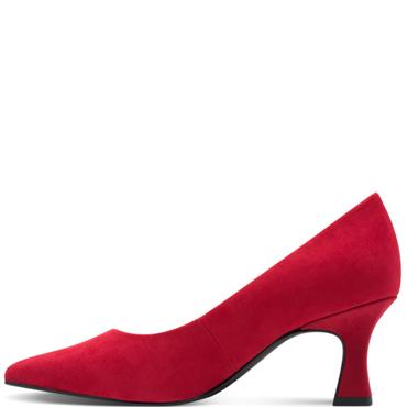 MARCO TOZZI WOMENS POINT TOE COURT SHOE - RED SUEDE