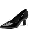 MARCO TOZZI WOMENS POINT TOE COURT SHOE - BLACK PATENT