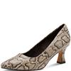MARCO TOZZI WOMENS POINT TOE COURT SHOE - DUNE SNAKE