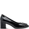 MARCO TOZZI WOMEN MID HEEL COURT SHOE - BLACK PATENT