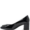 MARCO TOZZI WOMEN MID HEEL COURT SHOE - BLACK PATENT