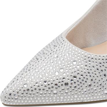MARCO TOZZI WOMENS MID HEEL COURT SHOE - QUARTZ