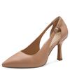 MARCO TOZZI WOMENS MID HEEL COURT SHOE - CAPPUCCINO