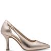 MARCO TOZZI WOMENS MID HEEL COURT SHOE - PLATINUM