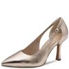 MARCO TOZZI WOMENS MID HEEL COURT SHOE - PLATINUM