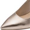 MARCO TOZZI WOMENS MID HEEL COURT SHOE - PLATINUM