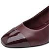 MARCO TOZZI WOMENS SLIP ON MID HEEL - BORDEAUX