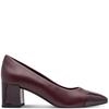 MARCO TOZZI WOMENS SLIP ON MID HEEL - BORDEAUX