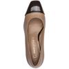 MARCO TOZZI WOMENS SLIP ON MID HEEL - CAPPUCCINO