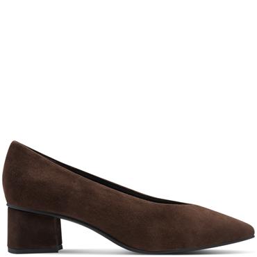 MARCO TOZZI WOMENS SLIP ON MID HEEL - MOCCA