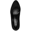 MARCO TOZZI MID HEEL COURT SHOE - BLACK GLITTER