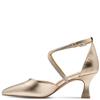 MARCO TOZZI WOMENS SLIP ON MID HEEL - GOLD
