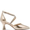 MARCO TOZZI WOMENS SLIP ON MID HEEL - GOLD