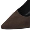 MARCO TOZZI WOMENS SLIP ON MID HEEL - MOCCA