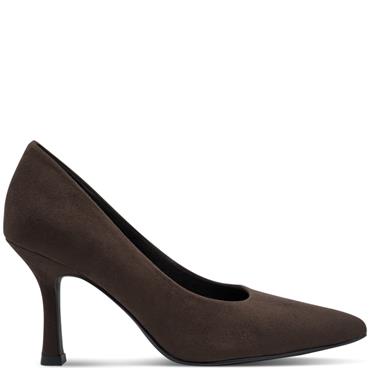 MARCO TOZZI WOMENS SLIP ON MID HEEL - MOCCA