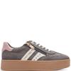 MARCO TOZZI WOMENS LACE UP CASUAL SHOE - DARK GREY