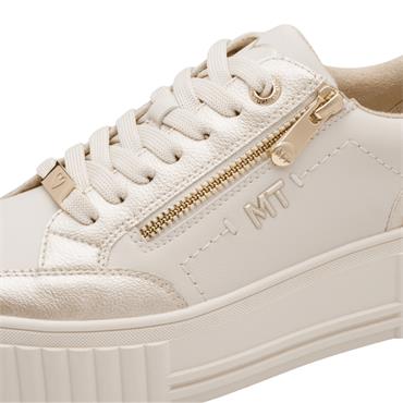 MARCO TOZZI WOMENS LACE UP CASUAL SHOE - CREAM
