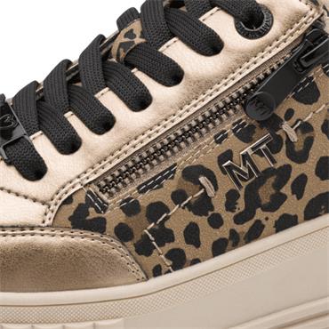 MARCO TOZZI WOMENS LACE UP CASUAL SHOE - LEOPARD ANIMAL PRINT
