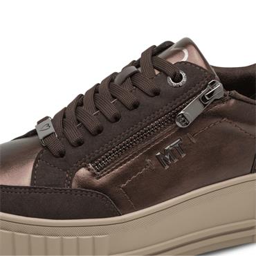 MARCO TOZZI WOMENS LACE UP CASUAL SHOE - MOCCA