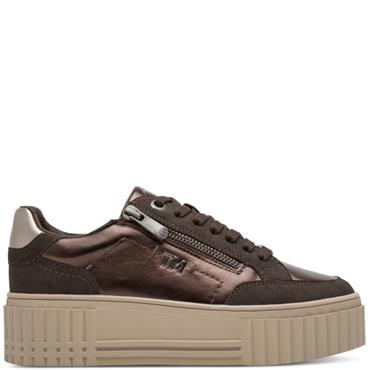 MARCO TOZZI WOMENS LACE UP CASUAL SHOE - MOCCA
