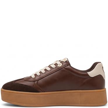 MARCO TOZZI WOMENS LACE UP CASUAL SHOE - CHOCOLATE