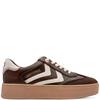 MARCO TOZZI WOMENS LACE UP CASUAL SHOE - CHOCOLATE