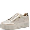 MARCO TOZZI WOMENS ANIMAL PRINT TRAINER - CREAM GOLD