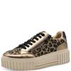 MARCO TOZZI WOMENS ANIMAL PRINT TRAINER - DUNE GOLD