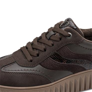 MARCO TOZZI WOMENS LACE UP CASUAL SHOE - MOCCA