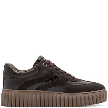 MARCO TOZZI WOMENS LACE UP CASUAL SHOE - MOCCA