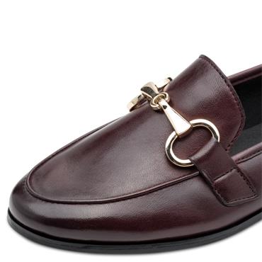 MARCO TOZZI WOMENS SLIP ON LOAFER - BORDEAUX