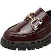 MARCO TOZZI WOMENS SLIP ON LOAFER - BORDEAUX PATENT