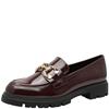MARCO TOZZI WOMENS SLIP ON LOAFER - BORDEAUX PATENT