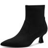 MARCO TOZZI WOMENS ZIP ANKLE BOOT - BLACK SUEDE