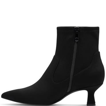 MARCO TOZZI WOMENS ZIP ANKLE BOOT - BLACK SUEDE
