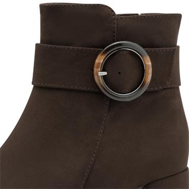 MARCO TOZZI WOMENS ZIP ANKLE BOOT - MOCCA